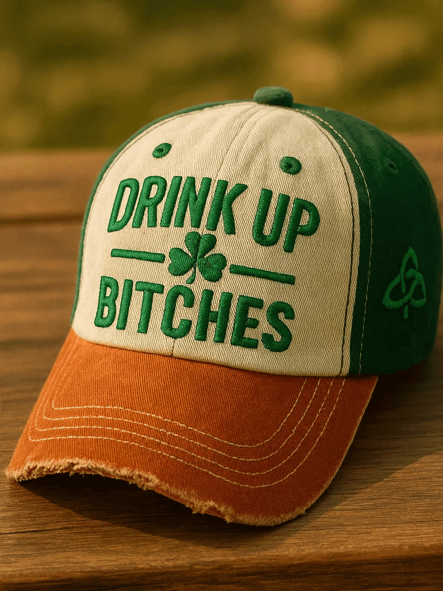 St Patricks Day Drink Up Bitches Hat St Patrick's Day Baseball Cap Holiday Gifts St Patricks Day Drink Up Bitches Hat St Patrick's Day Baseball Cap Holiday Gifts - Image 1