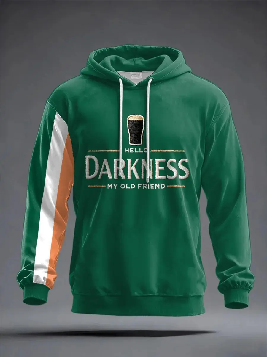 St Patrick's Day Hello Darkness My Old Friend Hoodie Green Cool St Patrick's Day Gifts 2026