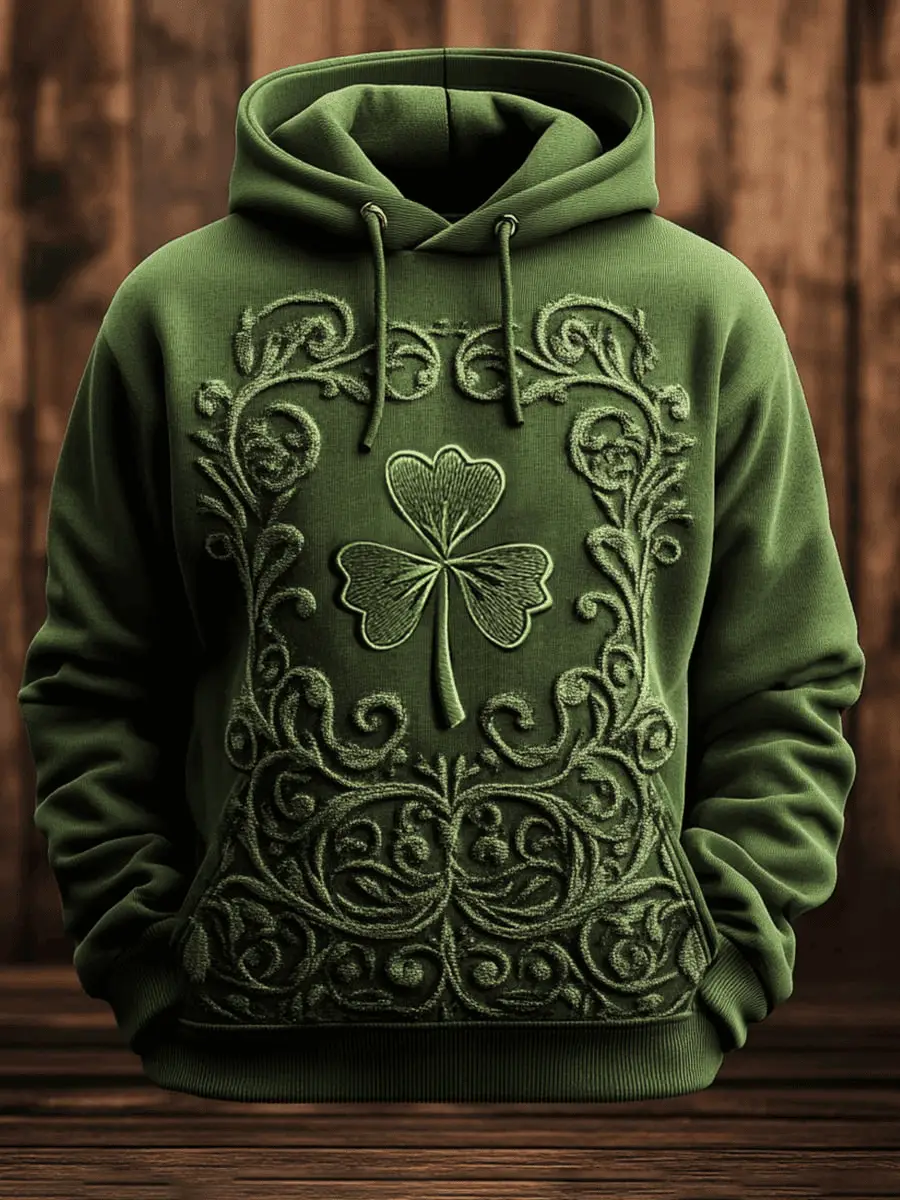 St Patrick's Day Hoodie Shamrock Hooded Sweatshirt Gift Ideas For Men Ireland