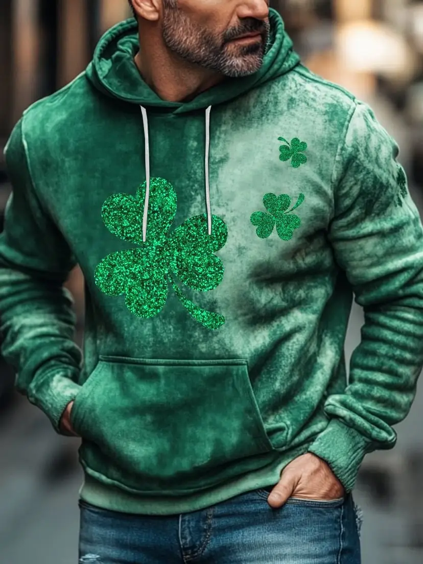 St Patrick's Day Hoodie Shamrock Hoodies St Patty’s Day Apparel Gifts For Husband