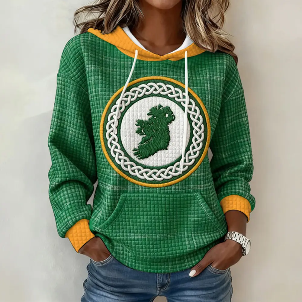 St Patrick's Day Ireland Hoodie Happy Saint Patrick's Day Hooded Sweatshirt Gift For Pats Day St Patrick's Day Ireland Hoodie Happy Saint Patrick's Day Hooded Sweatshirt Gift For Pats Day - Image 1