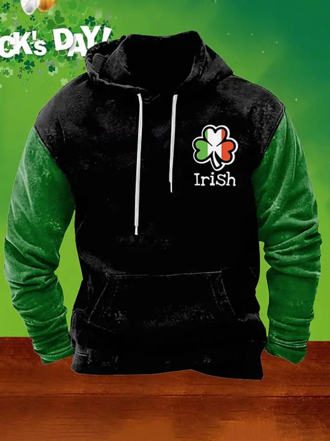 St Patrick's Day Irish Hoodie St Patty’s Day Men’s Outfits Best Gifts For Boyfriend Ireland