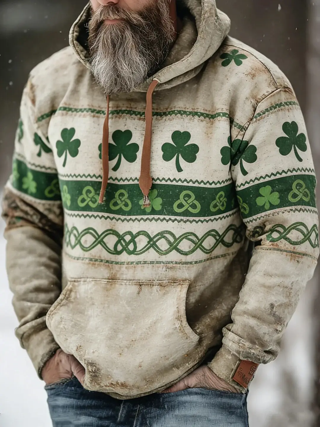 St Patricks Day Shamrock Celtic Knot Hoodie Saint Patrick's Day Irish Lucky Clover Gift Men St Patricks Day Shamrock Celtic Knot Hoodie Saint Patrick's Day Irish Lucky Clover Gift Men - Image 1