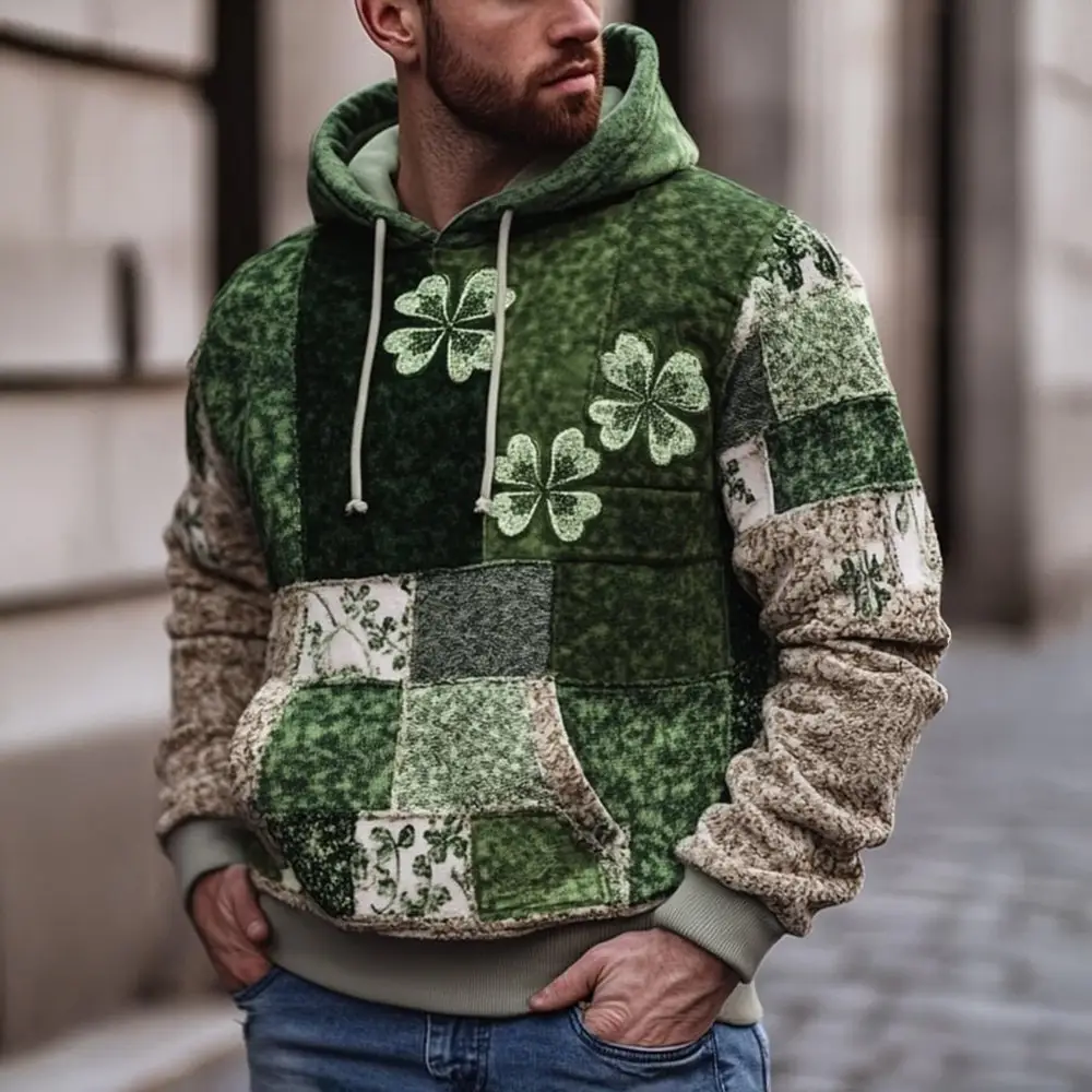 St Patrick's Day Shamrock Hoodie Irish Holiday Hoodie St Patty's Day Gift Ideas