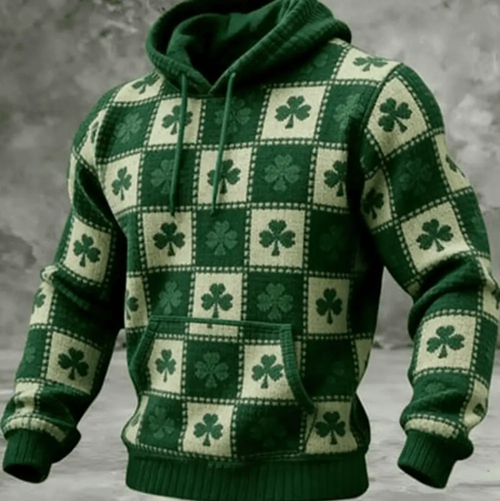 St Patrick's Day Shamrock Hoodie St Patrick's Day Outfit Gift Ideas For Father