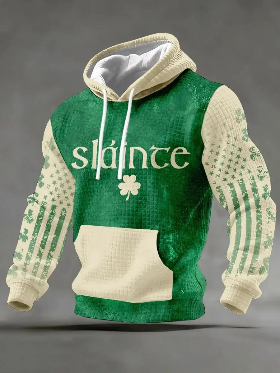 St Patrick's Day Shamrock Slainte Hoodie Men's Apparel Cool St Patrick's Day Gifts