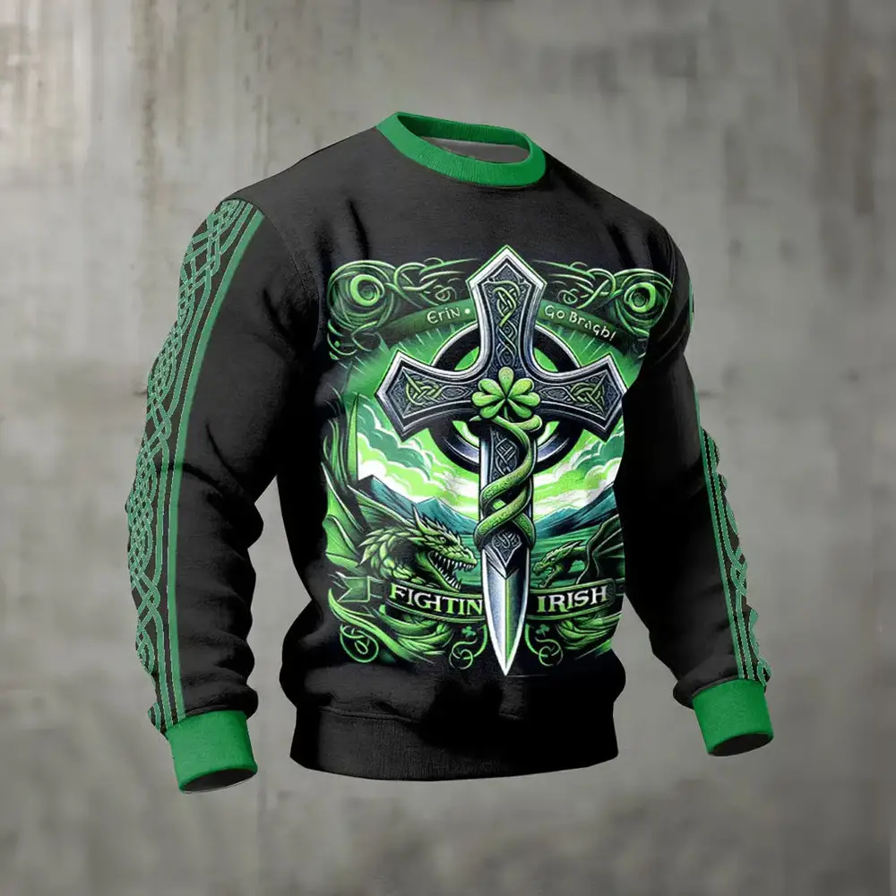 St. Patrick's Day Fighting Irish Sweatshirt St Patricks Day 2026 Clothing Line