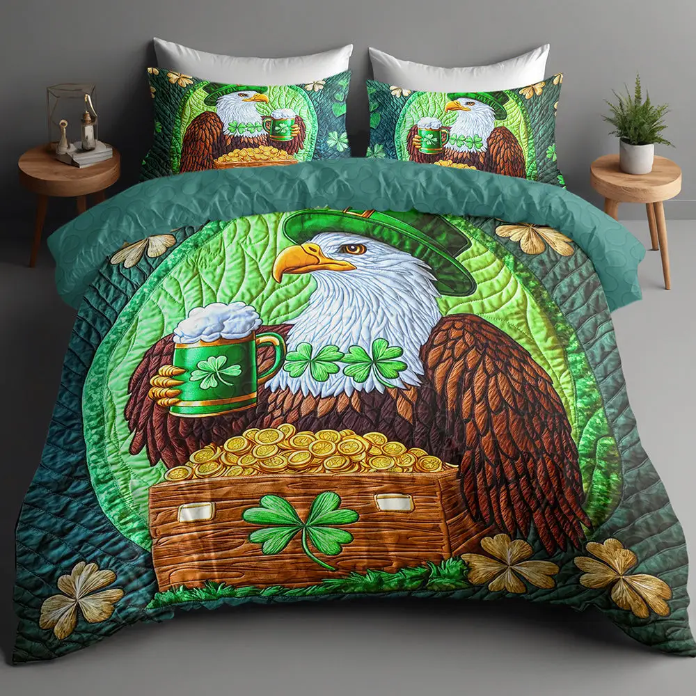 St. Patrick's Day Lovers Quilt Bedding Set Special Line Gifts For St. Patrick's Day Lovers