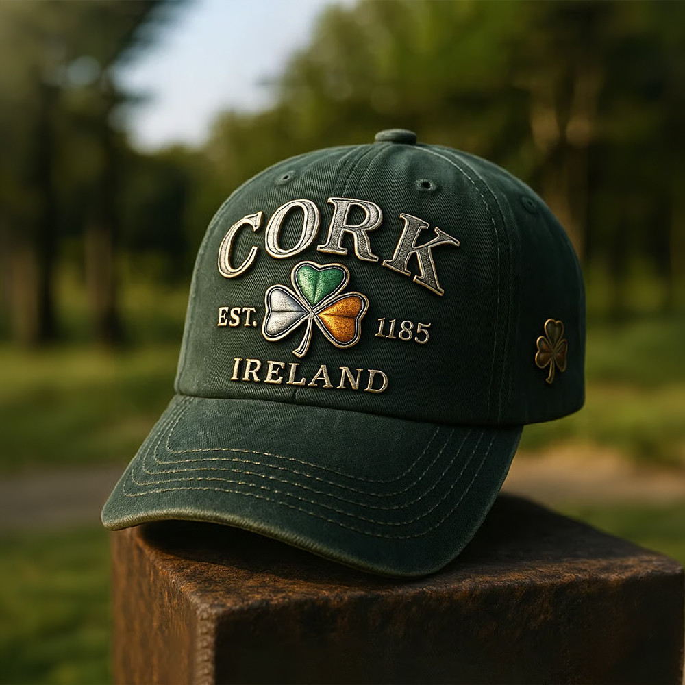 St. Patrick's Day Shamrock Art Hat Cork Ireland Baseball Cap Saint Patrick's Day Gift
