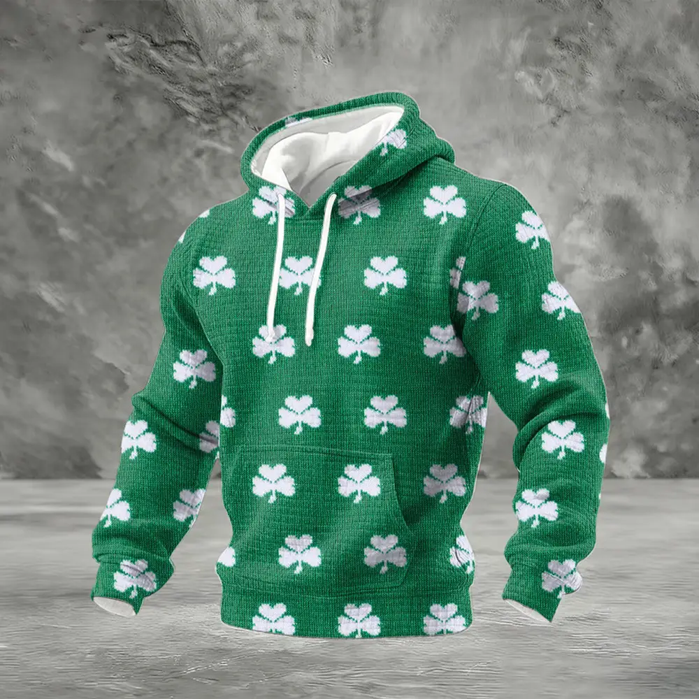 St. Patrick's Day Shamrocks Hoodie Saint Patricks Day Outfits Present Ideas For Him St. Patrick's Day Shamrocks Hoodie Saint Patricks Day Outfits Present Ideas For Him - Image 1