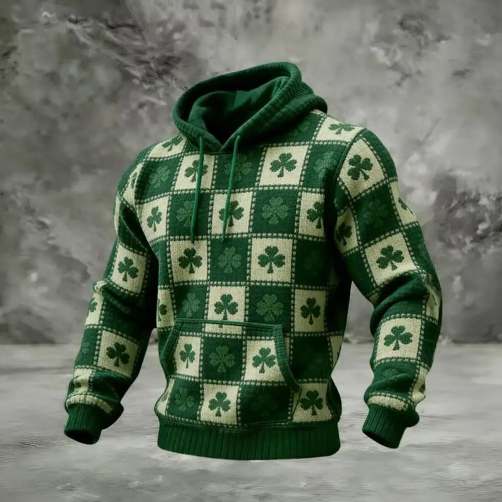 St. Patrick's Day Shamrocks Hoodie St Patrick's Day Hoodie Cool St Paddy's Day Gift