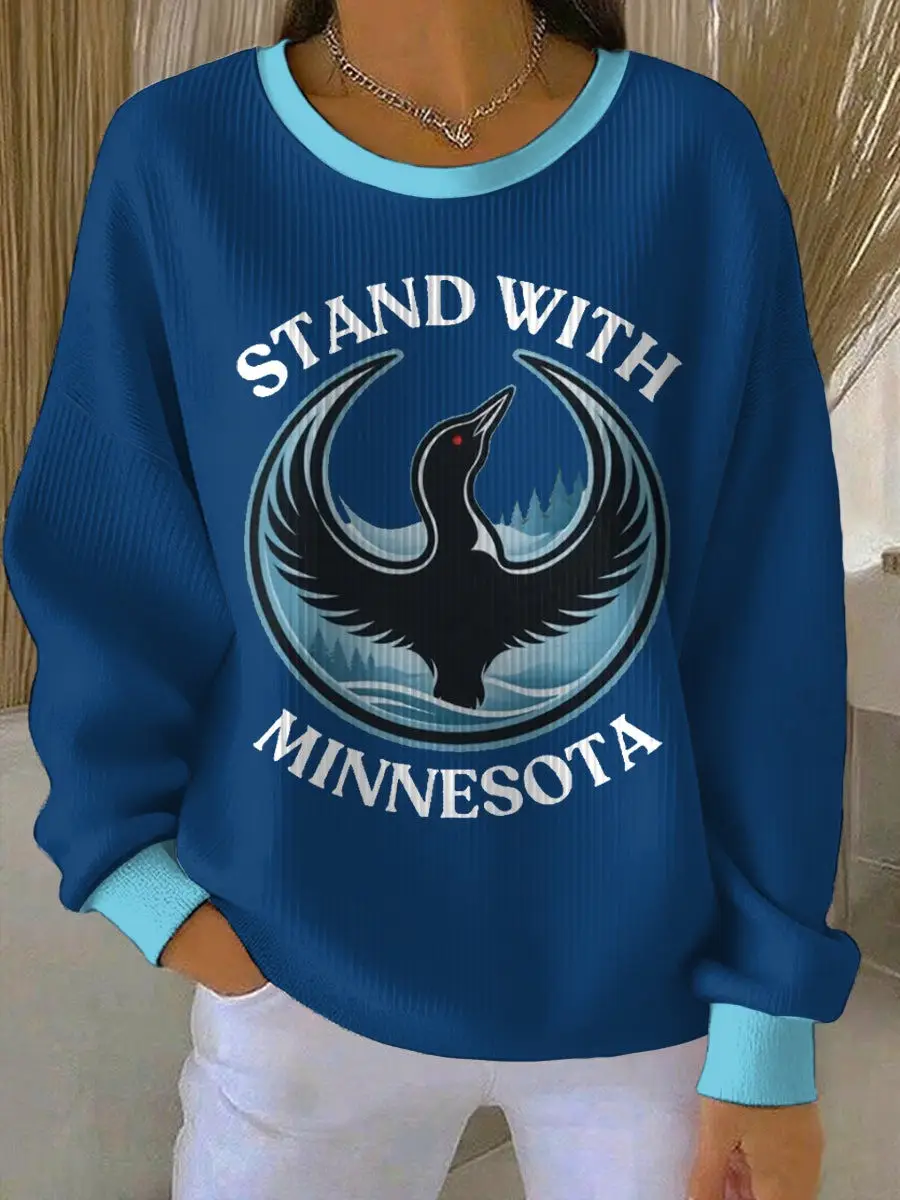 Stand With Minnesota Merch Sweatshirt Abolish Ice Resist Crewneck Political Apparel Stand With Minnesota Merch Sweatshirt Abolish Ice Resist Crewneck Political Apparel - Image 1