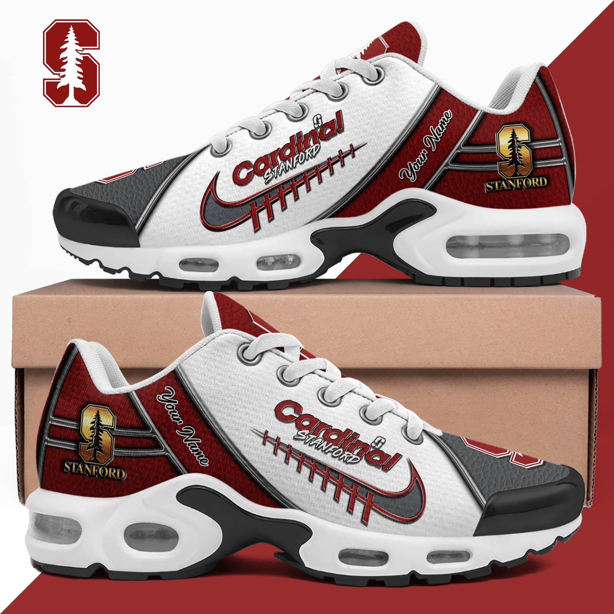 Stanford Cardinal Shoes 2026 Version Custom Your Name, Football Team Shoes 516