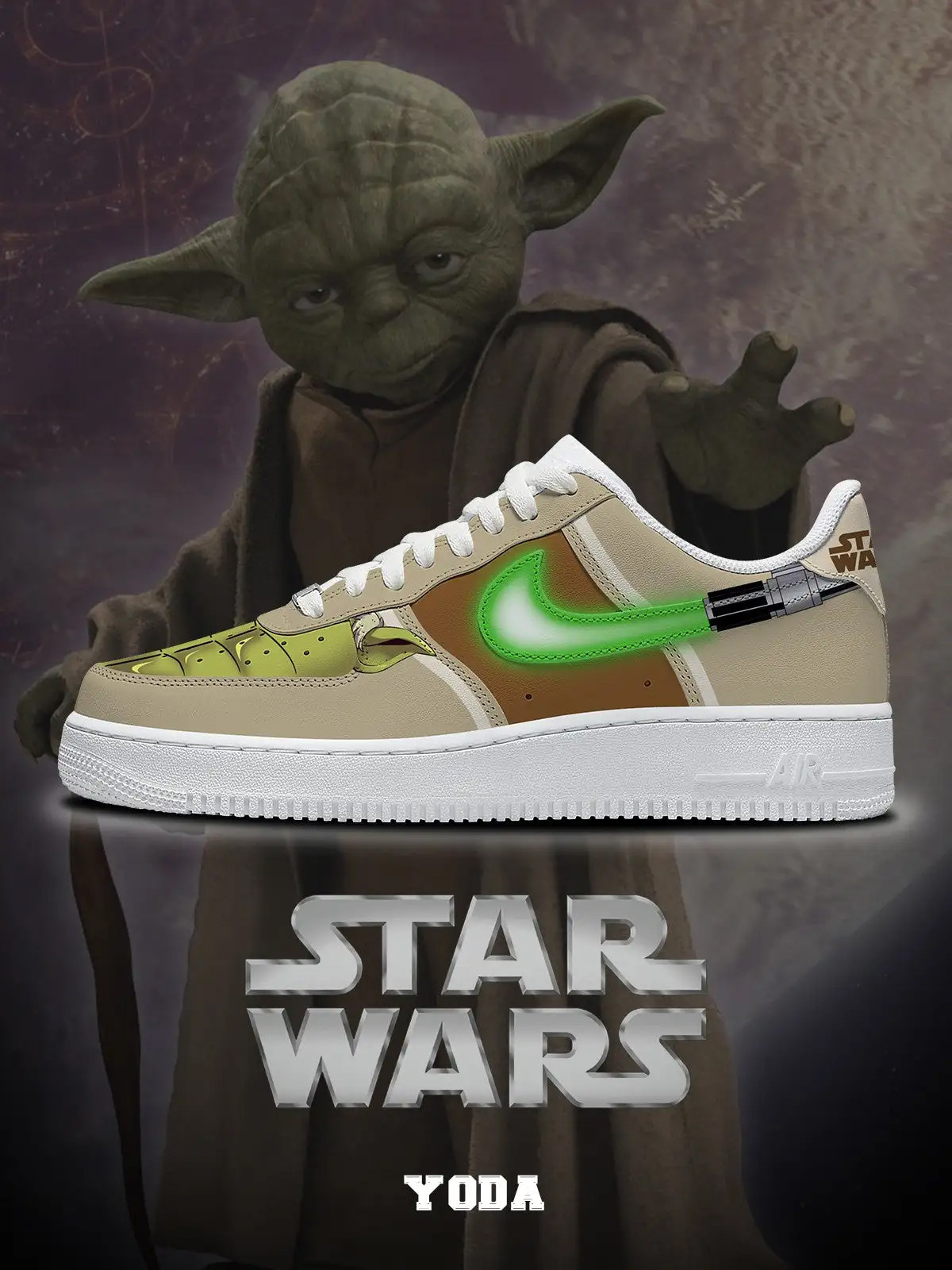 Star Wars Yoda Air Force 1 Shoes Sneakers