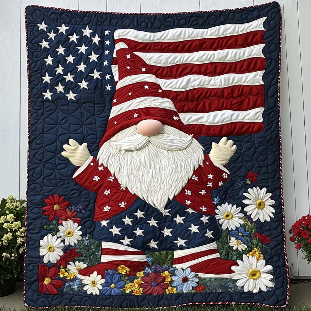 Stars and Smiles Quilted Blanket Holiday Throw Blanket Duck Themed Presents