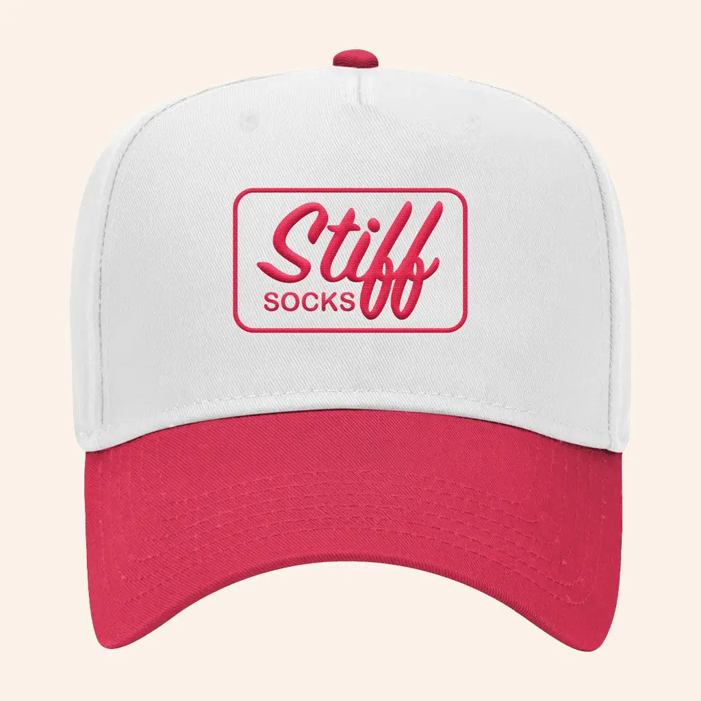 Stiff Socks Merch Essentials Red White Embroidered Baseball Hat Gifts For Dad -WearandDecor