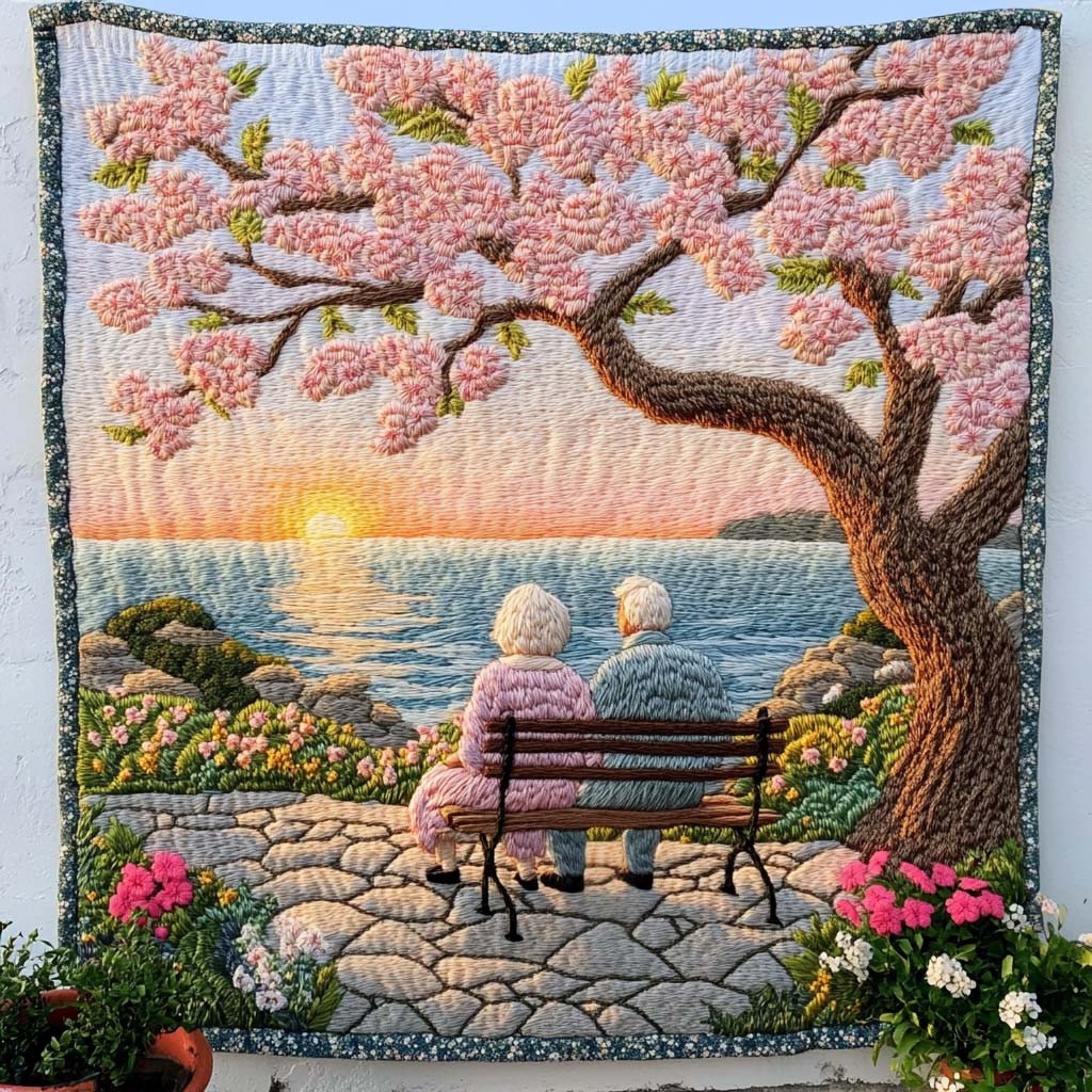 Still Holding Hands Quilted Blanket Unique Throw Blankets Cute Couple Gifts