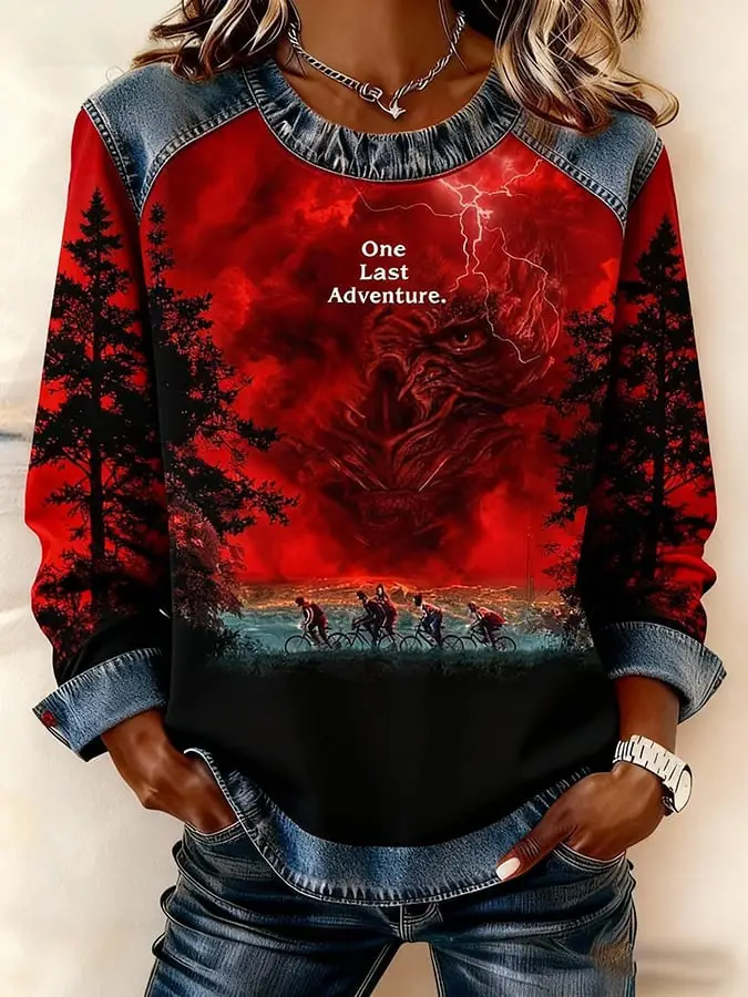 Stranger Things Merch 2025 One Last Adventure Sweatshirt The Upside Down Clothing Gifts Stranger Things Merch 2025 One Last Adventure Sweatshirt The Upside Down Clothing Gifts - Image 1