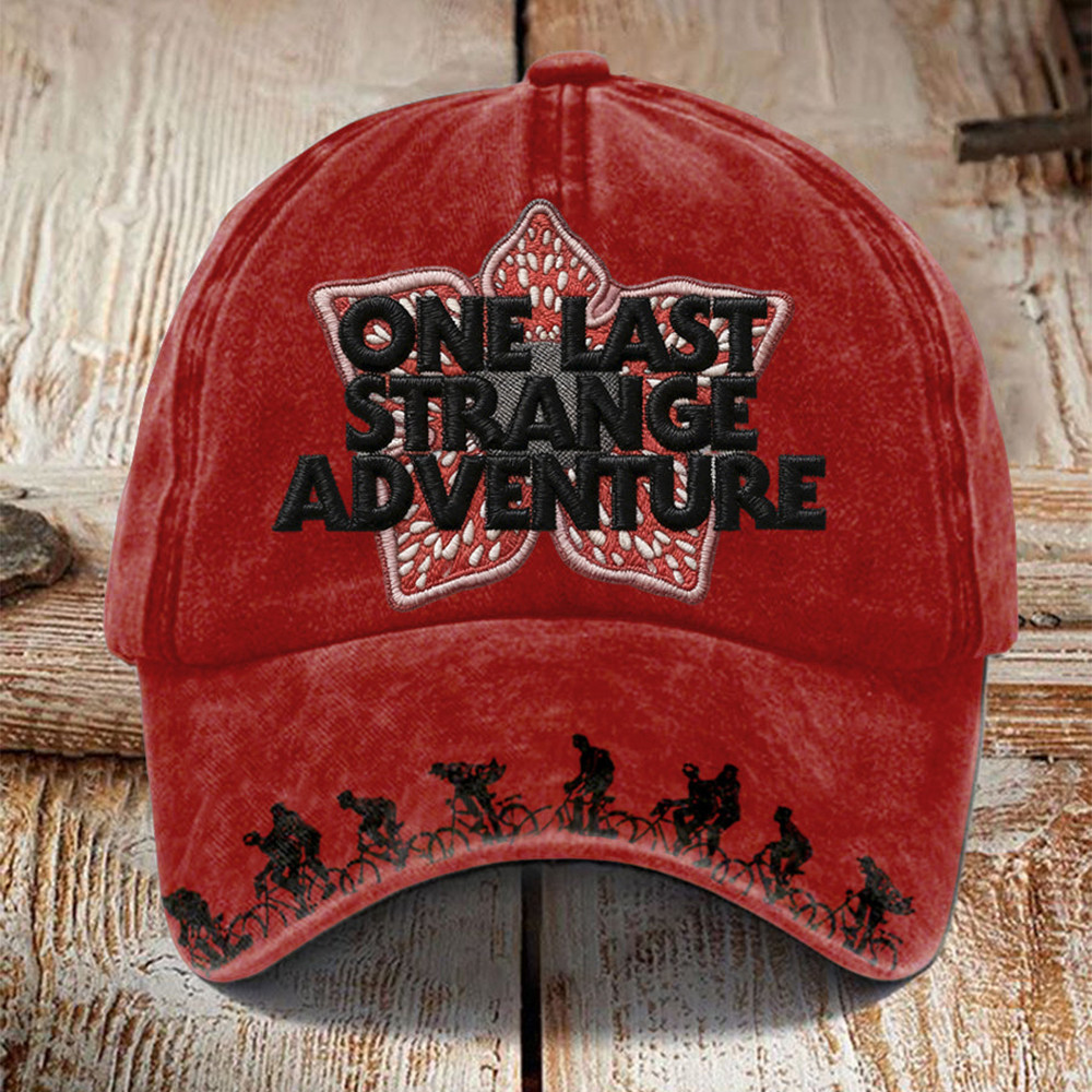 Stranger Things Merch Hat One Last Strange Adventure Baseball Cap Fantasy Lover Presents Stranger Things Merch Hat One Last Strange Adventure Baseball Cap Fantasy Lover Presents - Image 1