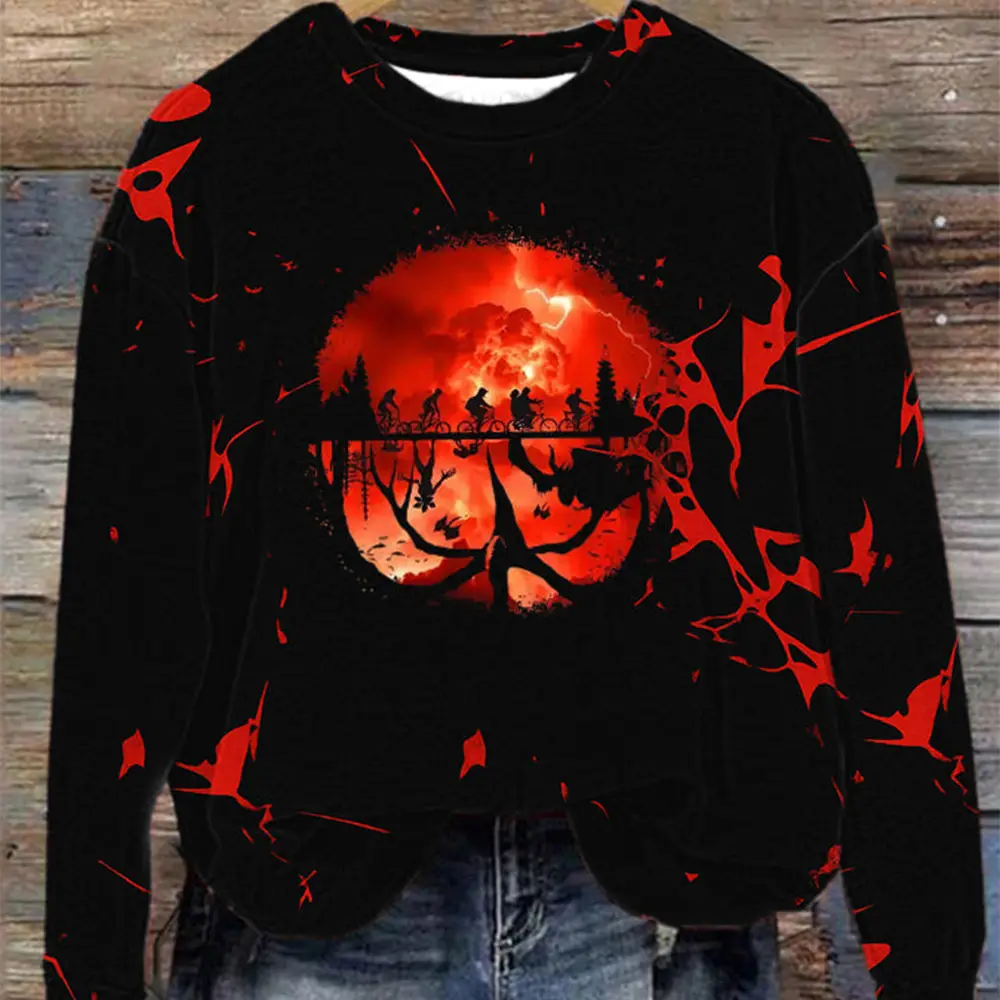 Stranger Things Merch Sweatshirt Demogorgon Upside Down Sweatshirt Gift For Stranger Thing Lover