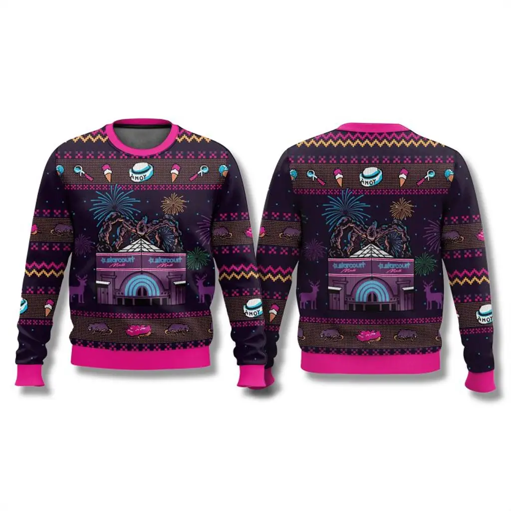 Stranger Things Starcourt Mall Ugly Christmas Sweater Stranger Things Merch Dad Christmas Gifts - WearandDecor