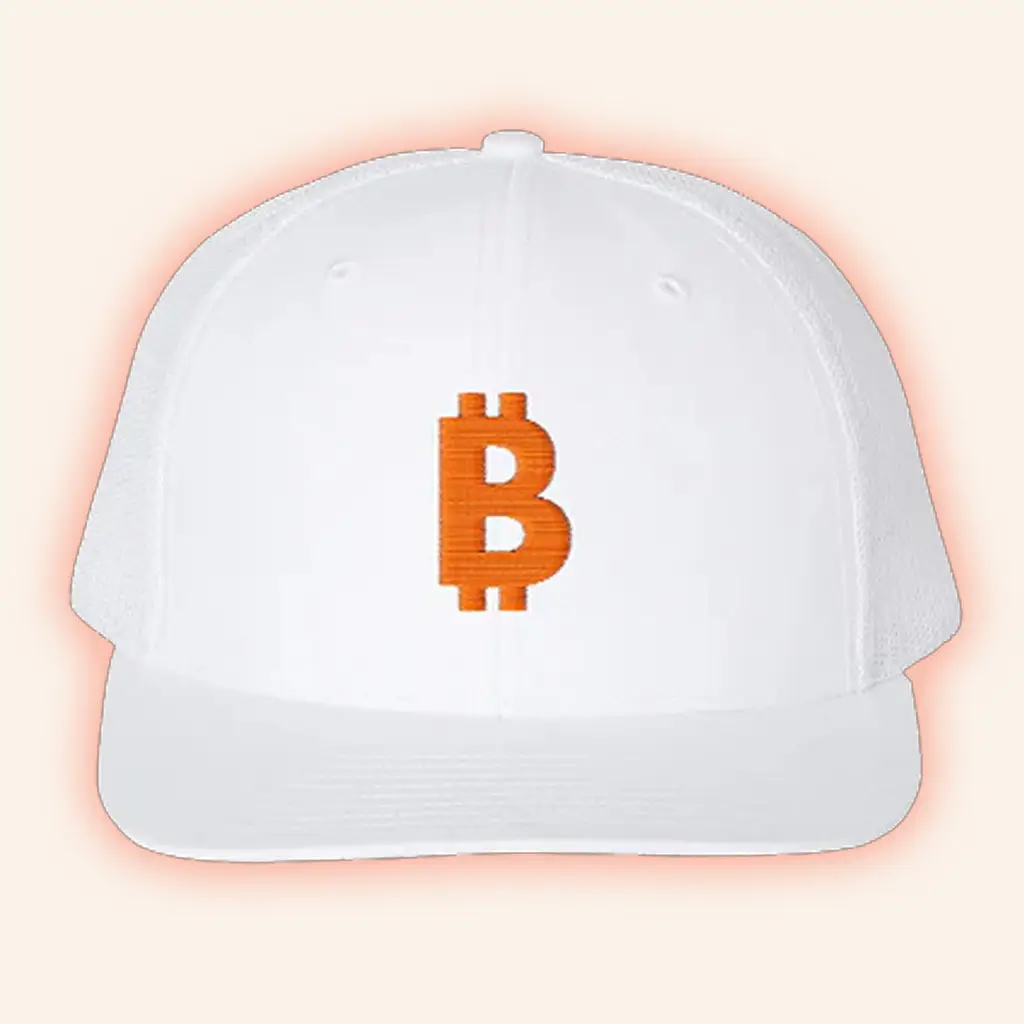 Strategy Merch Bitcoin Embroidered Trucker Snapback Hat Birthday Gift Ideas For Husband -WearandDecor
