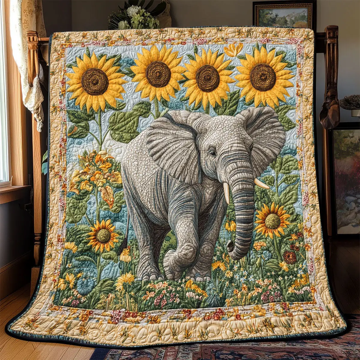 Stunning Elephant Quilt Blanket For Couch Mother's Day Gifts For Daughter