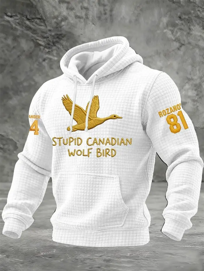 Stupid Canadian Wolf Bird Hoodie Rozanov 81 Hollander 24 Hooded Sweatshirt Heated Rivalry Merch