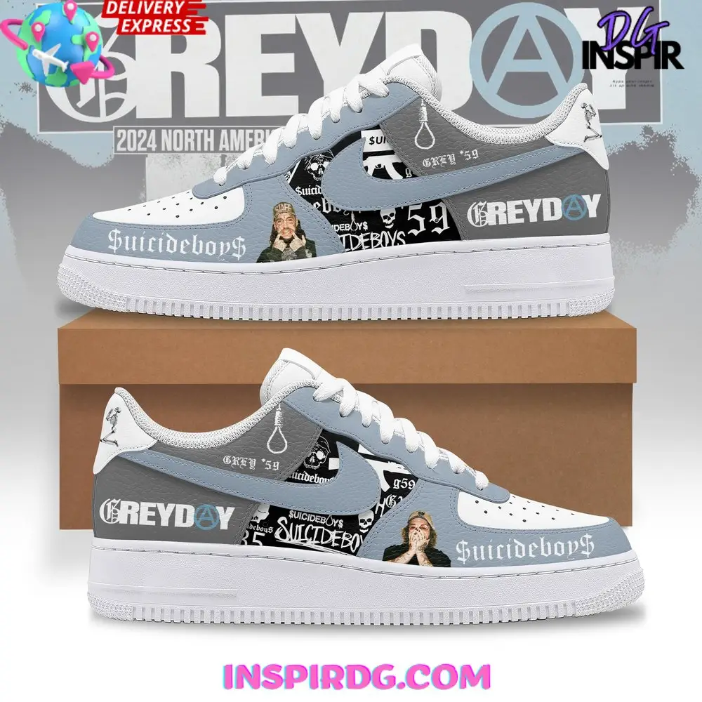 Suicideboy$ Grey Day Limited Edition Air Force 1 Suicideboy$ Grey Day Limited Edition Air Force 1 - Image 1