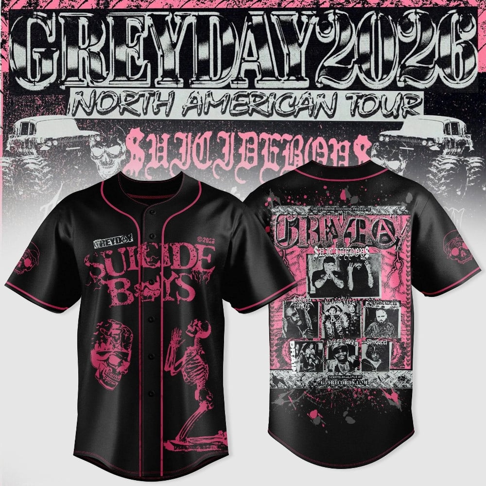 Suicideboys Greyday 2026 North American Tour Baseball Jersey Suicideboys Merch Gift For Fan