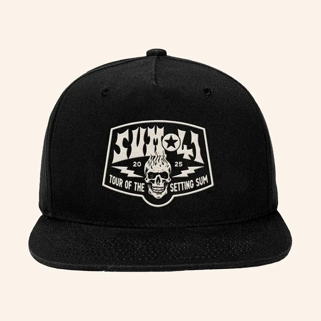 SUM 41 Merch Tour Of The Setting Sum Snapback Hat Embroidered Rock Lovers Gifts For Dad -WearandDecor
