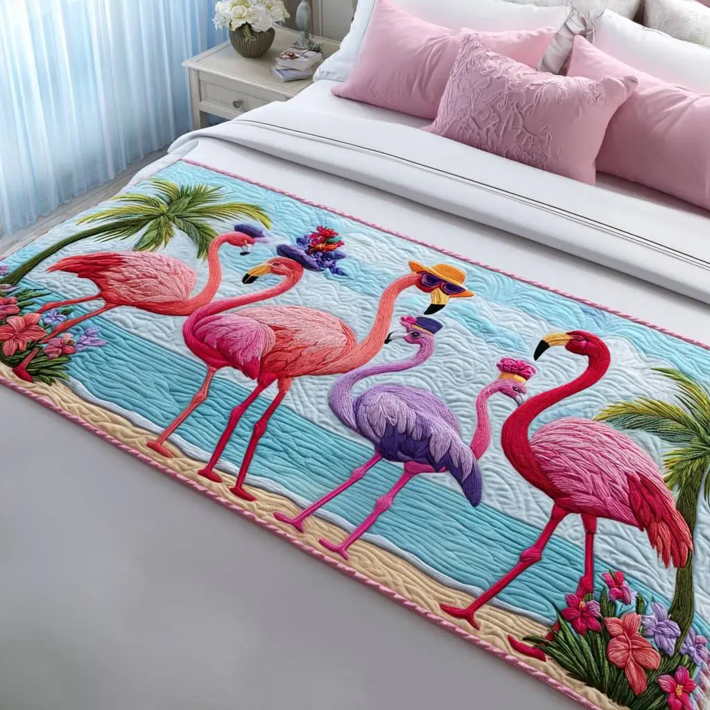 Summer Strut Quilted Bed Runner Summer Strut Rhythm A Bright Seasonal Gift