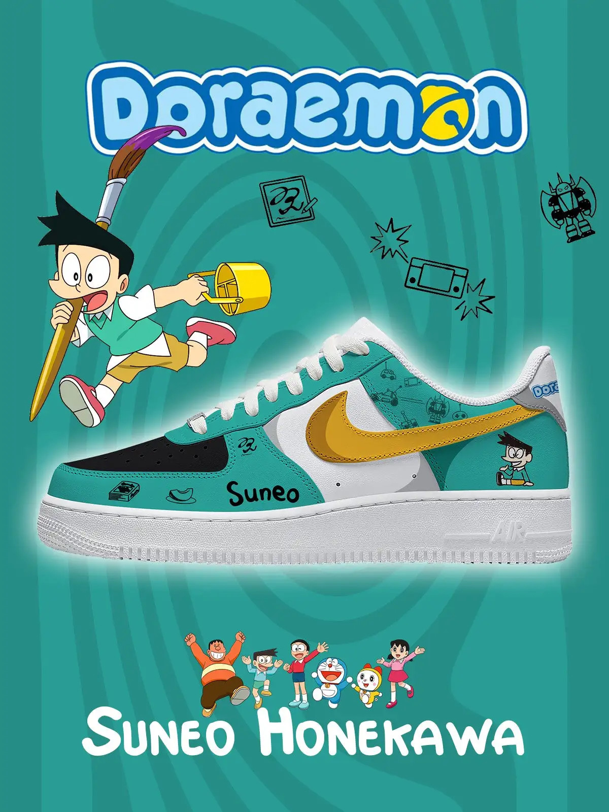 Suneo Honekawa Air Force 1 Shoes Sneakers