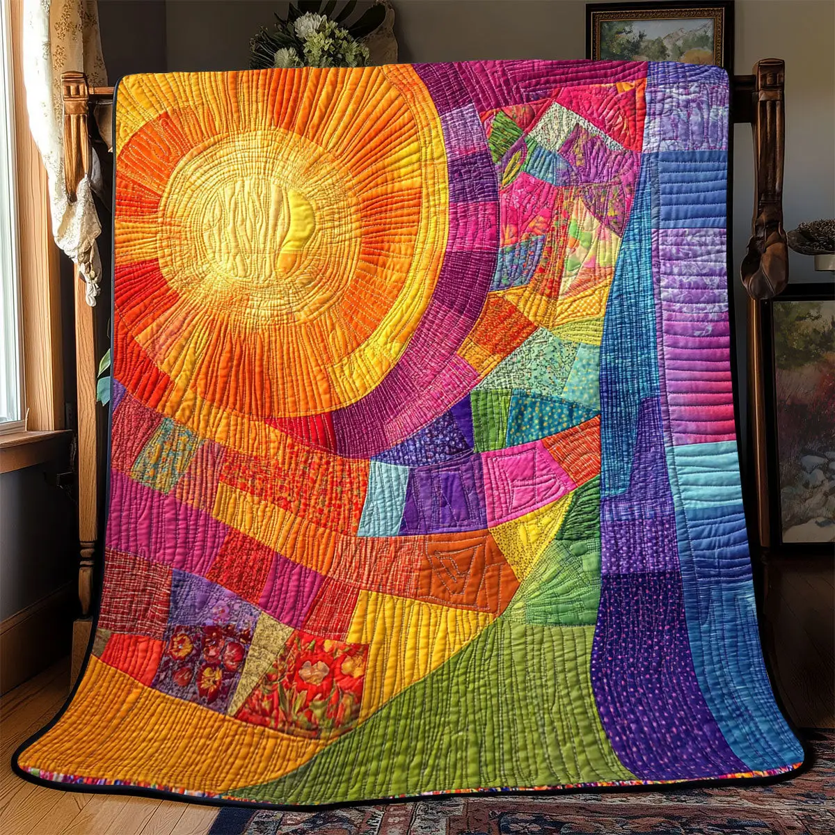 Sunlight Hippie Quilt Luxury Throw Blankets Mother's Day Gifts For Daughter