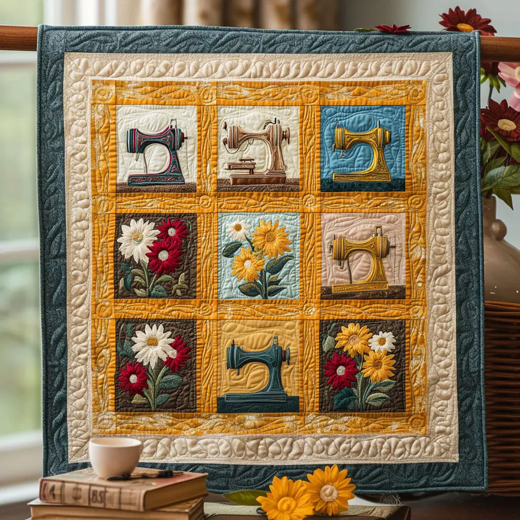 Sunlit Sewing Machine Quilt Ultra-Soft Quilt Blanket for Hotel-Like Experience