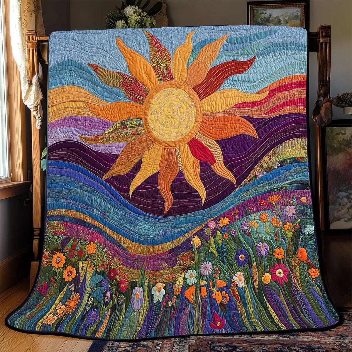 Sunset Quilt Blankets Gift For Daughter In Law On Mother'S Day