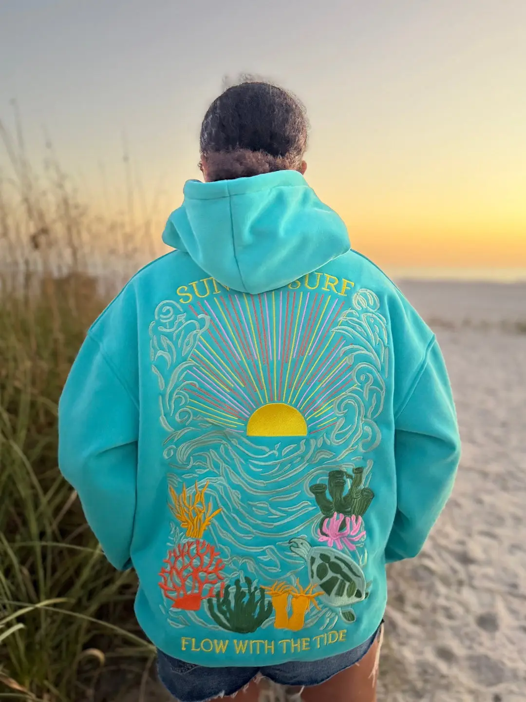 Sunset Surf Hoodie Under The Sea Hoodie Sunset Surf Apparel Gifts For Beach Vacation Sunset Surf Hoodie Under The Sea Hoodie Sunset Surf Apparel Gifts For Beach Vacation - Image 1