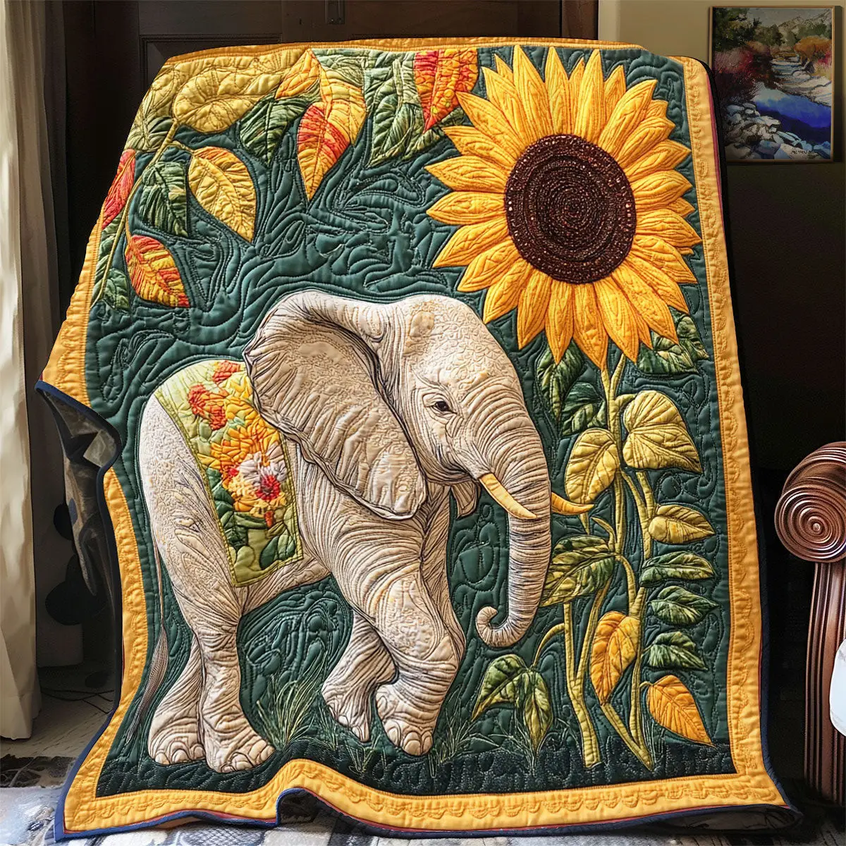 Suower Elephant Quilt Blankets Best Throw Blanket Mother's Day Gifts For For Wife From Husband Suower Elephant Quilt Blankets Best Throw Blanket Mother's Day Gifts For For Wife From Husband - Image 1