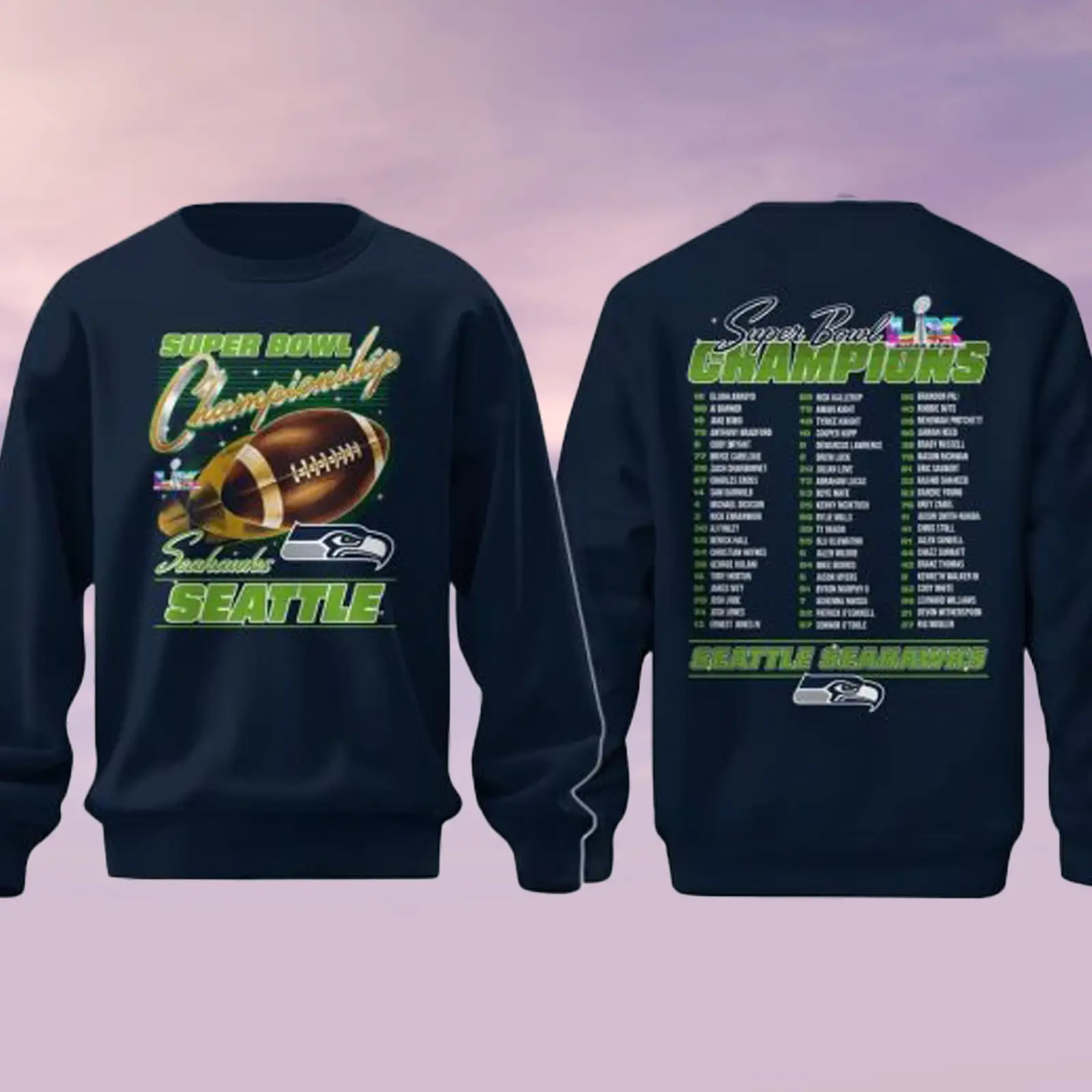 Super Bowl LX Champions Seahawks Sweatshirt Seattle Seahawks Football Merch Present For Him Her