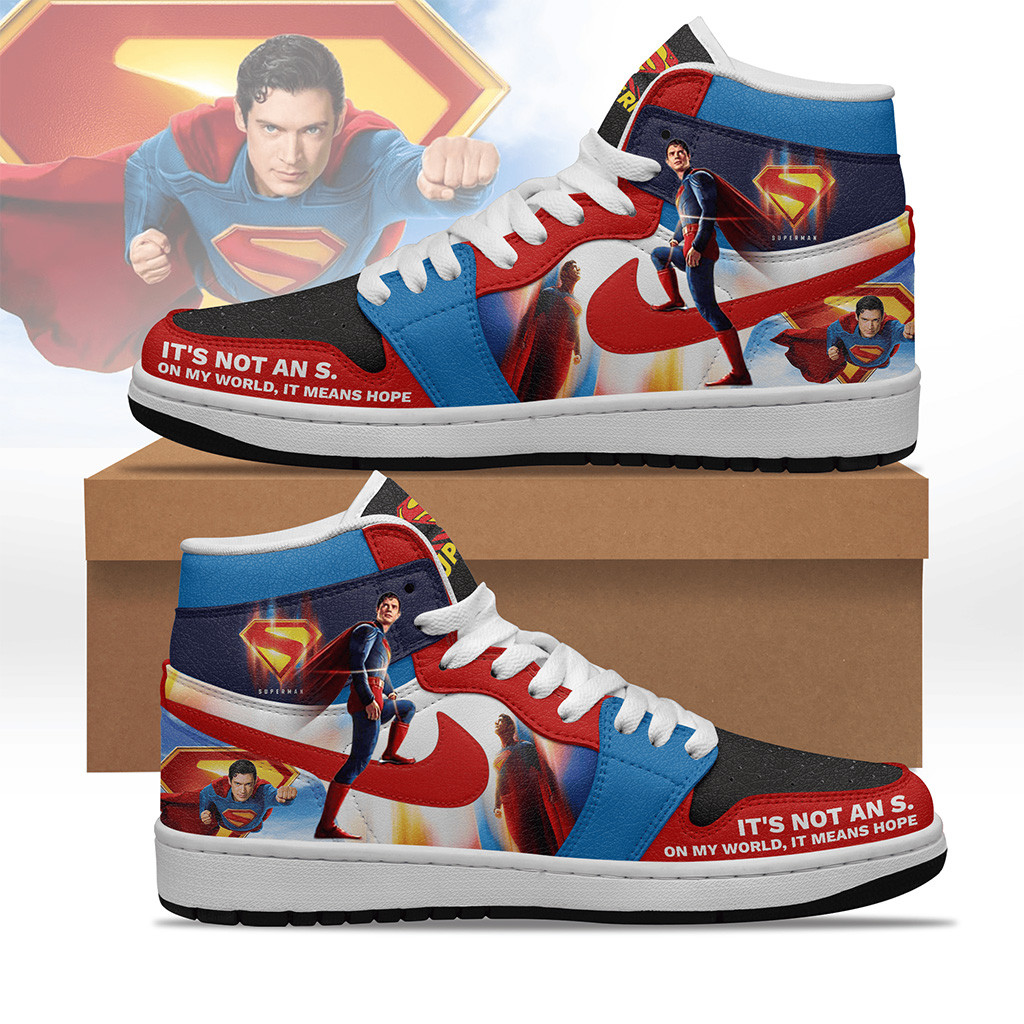 Superman Premium Jordan 1 High Top Sneaker Sports Merchandise Gifts Superman Premium Jordan 1 High Top Sneaker Sports Merchandise Gifts - Image 1