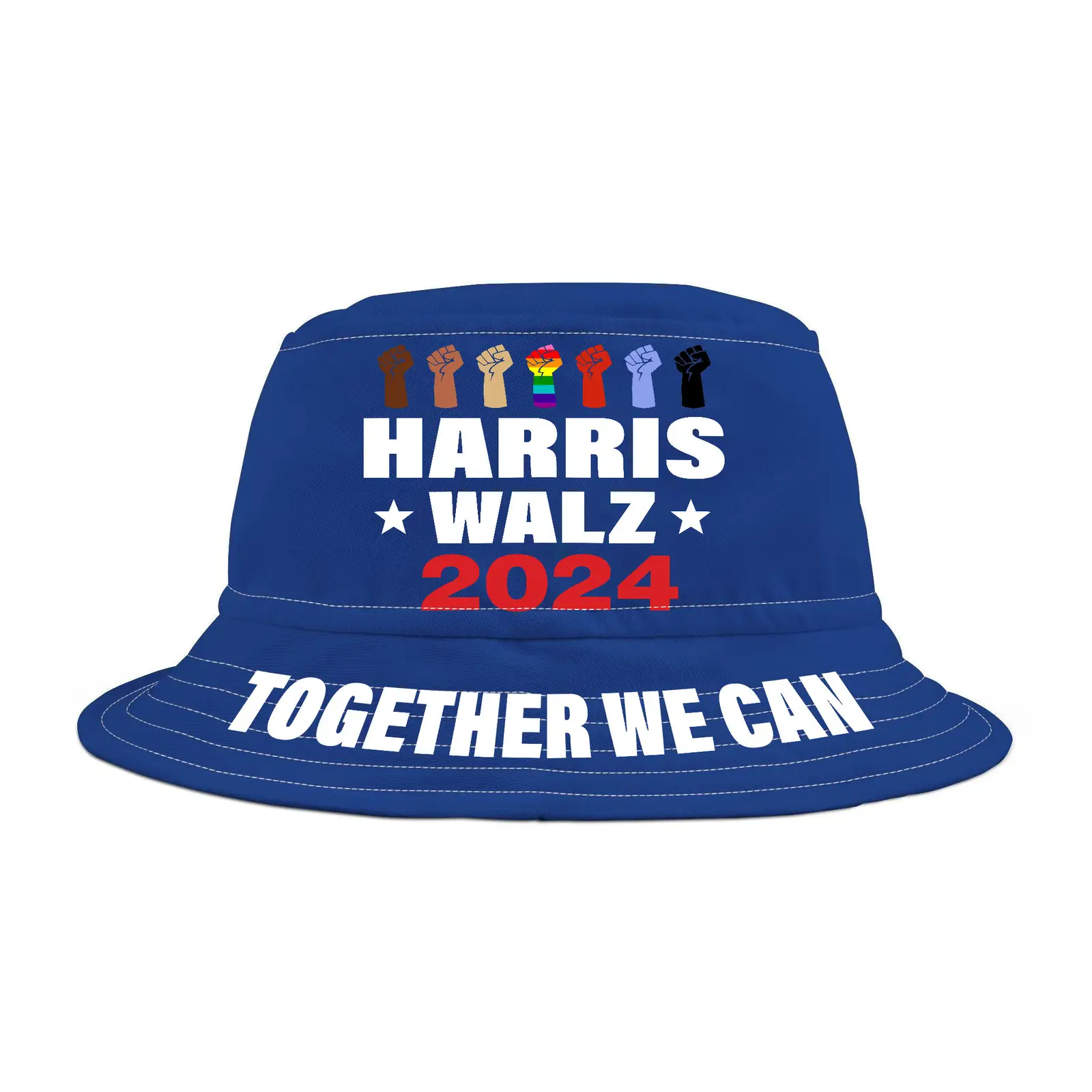 Support Harris Walz 2024 Bucket Hat Together We Can