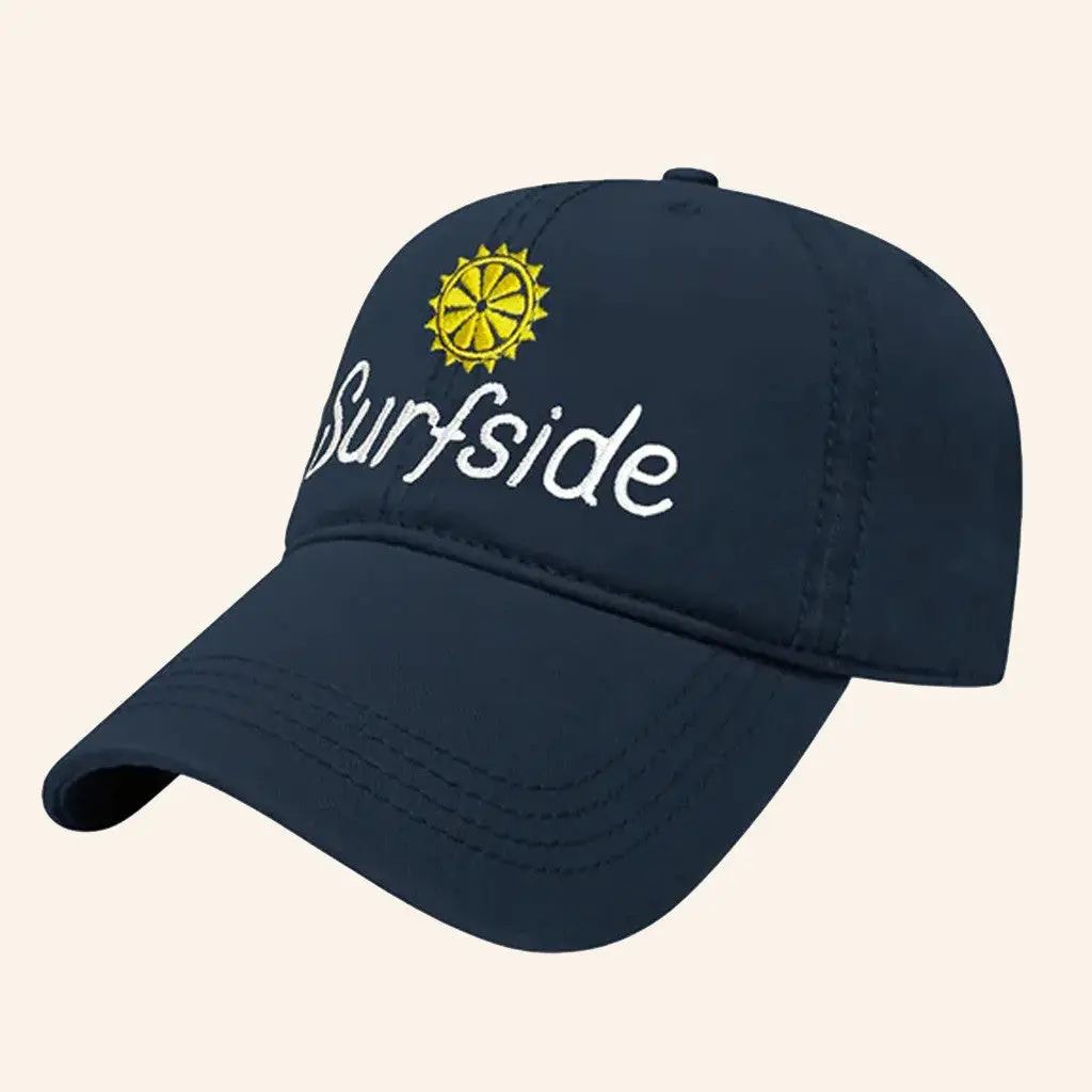 Surfside Merch Surfside Embroidered Hat Navy Gifts For Friend -WearandDecor Surfside Merch Surfside Embroidered Hat Navy Gifts For Friend -WearandDecor - Image 1