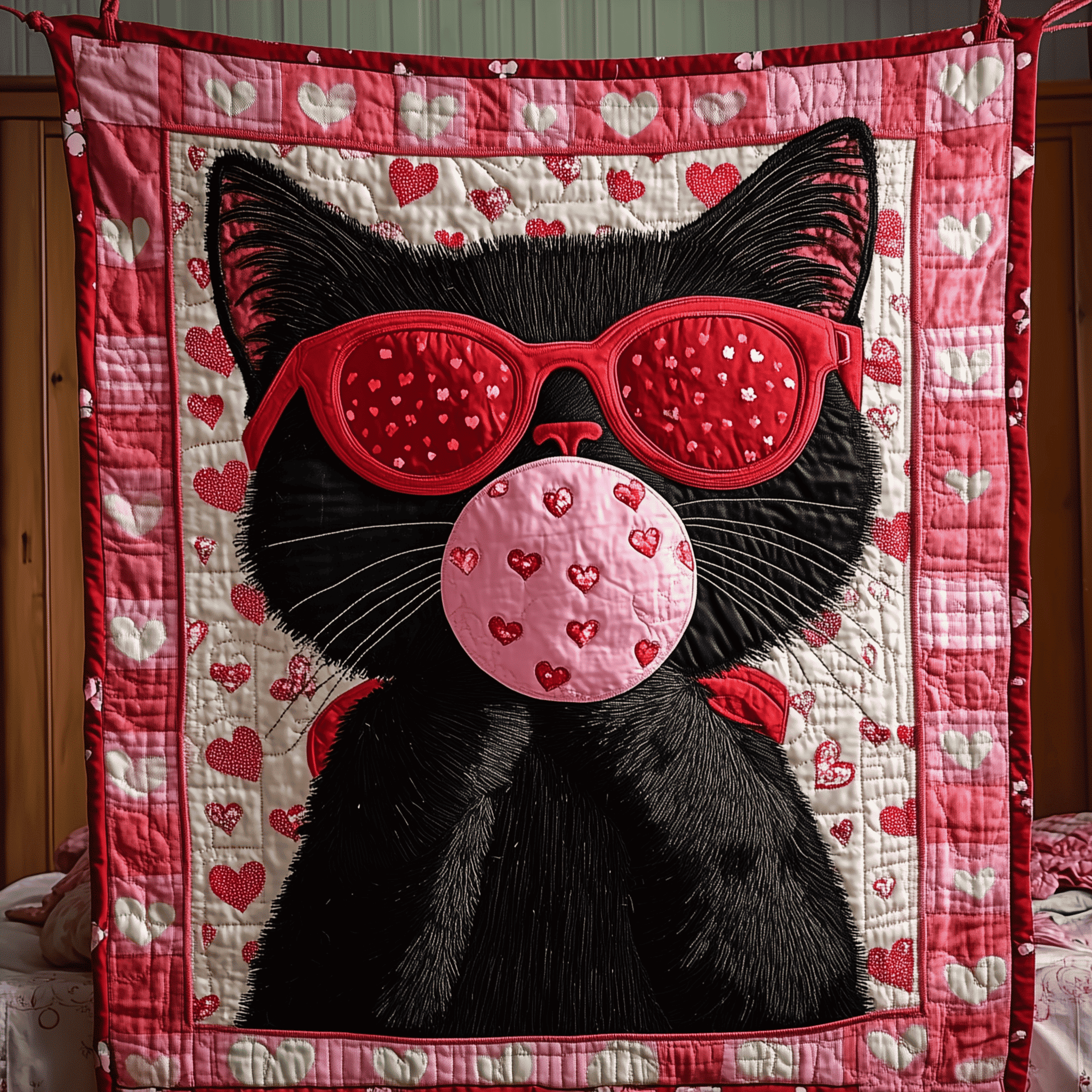 Sweet Cat Gift For Her Quilted Blanket Bedroom Decorations Best Valentines Gifts