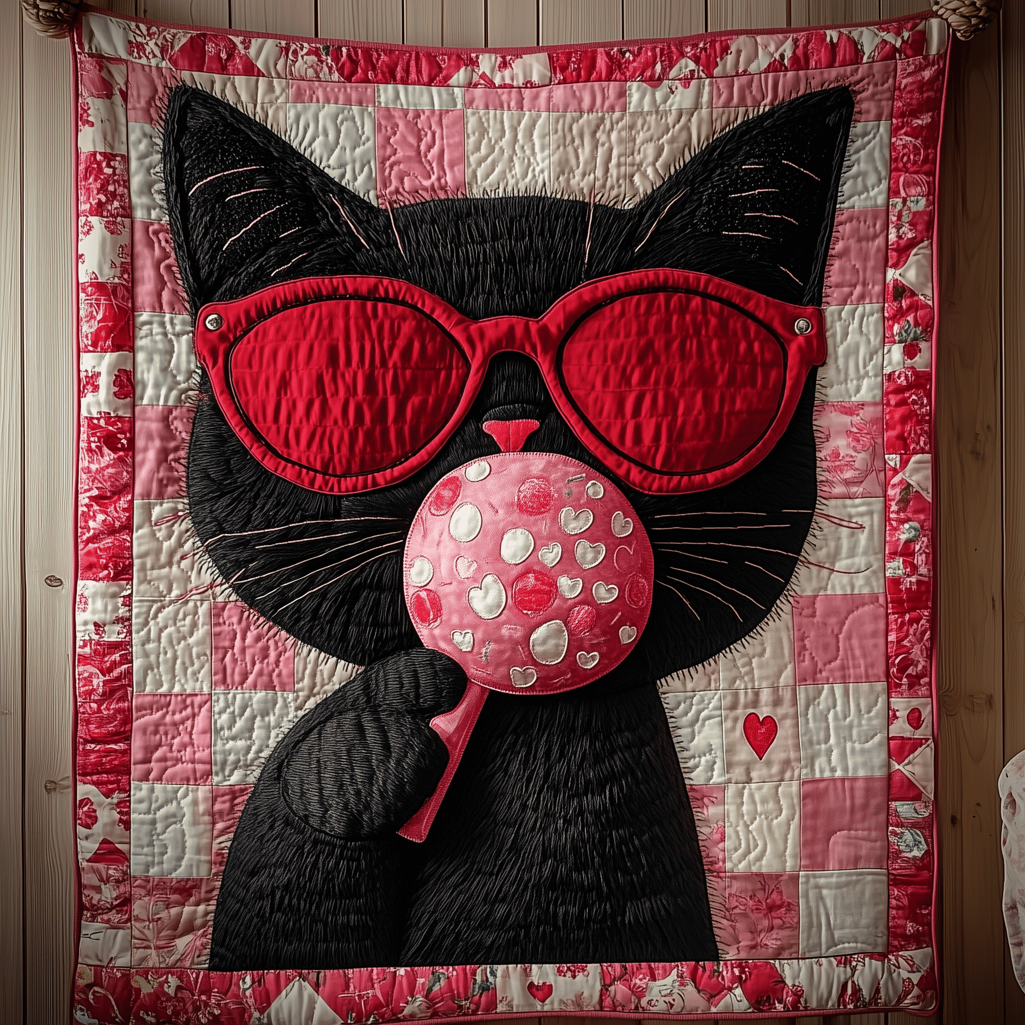 Sweet Cat Gift For Her Quilted Blanket Home Decor Collection Unique Valentine's Day Ideas