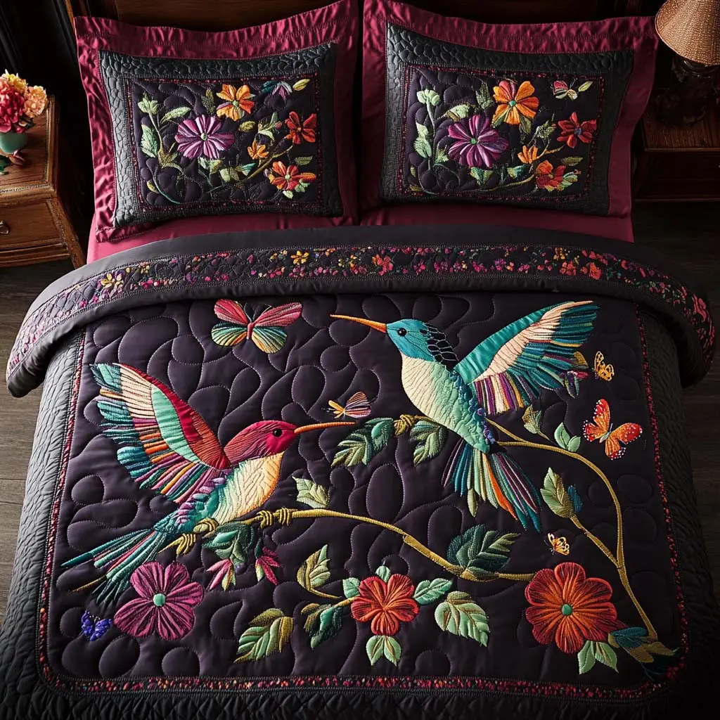 Sweet Harmony Quilted Bedding Set Perfect Bedding Gift Set for Family and Friends