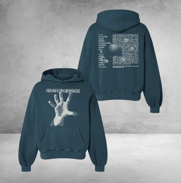 System Of A Down Hoodie Self-Titled Blue Apparel Merch Ideas For Fans System Of A Down Hoodie Self-Titled Blue Apparel Merch Ideas For Fans - Image 1