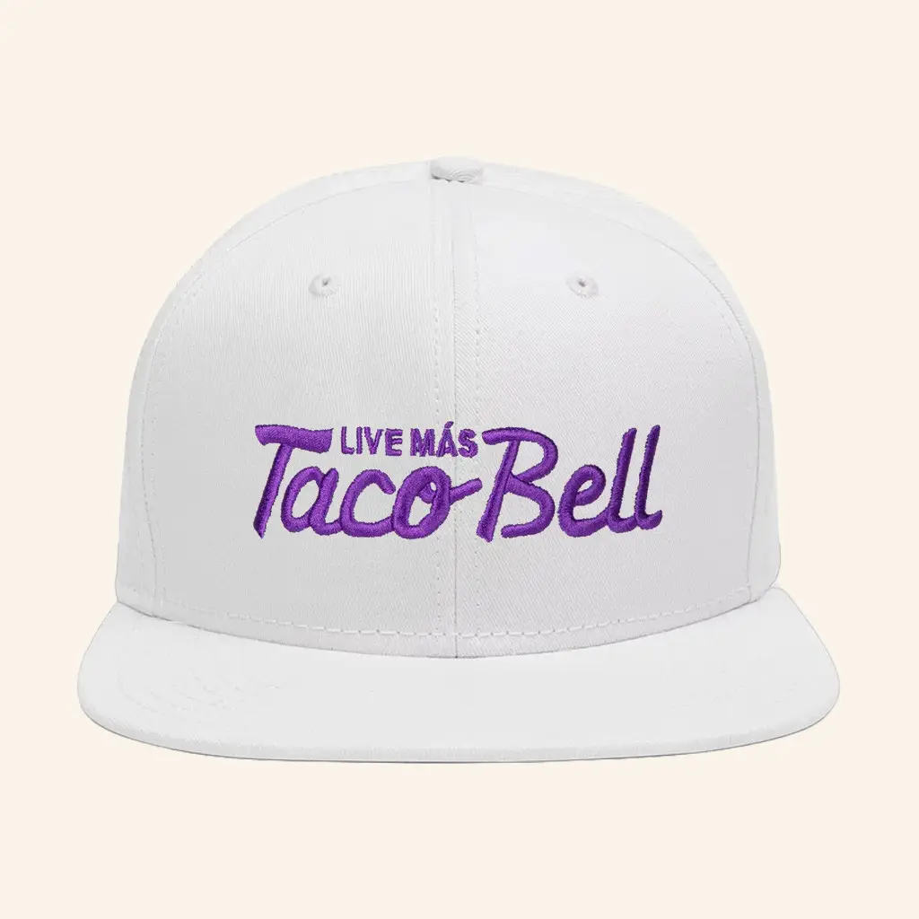 Taco Bell Merch Live Mas Taco Bell Snapback Hat Embroidered Best Christmas Gifts For Him -WearandDecor