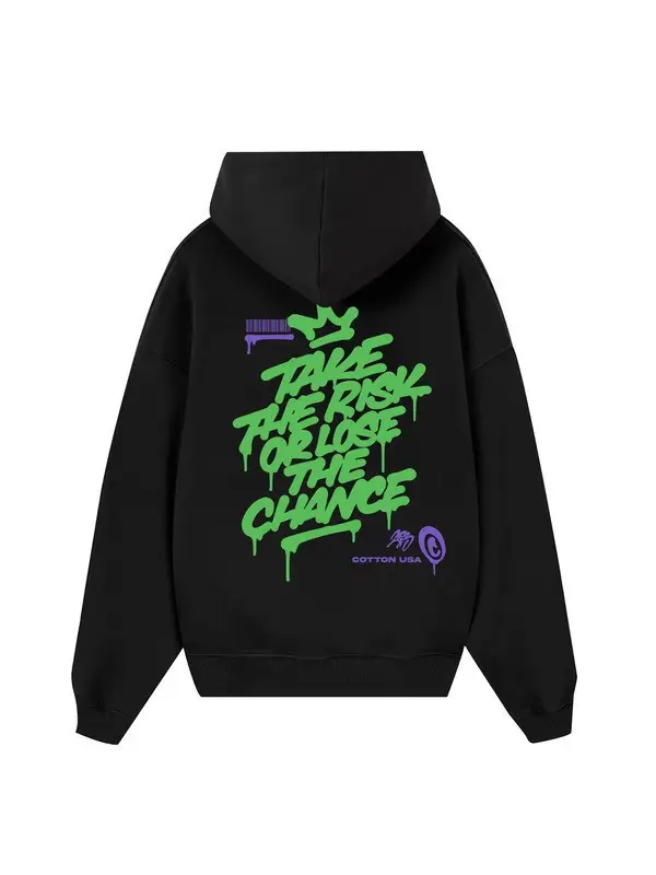 Take The Risk Or Lose The Chance Hoodie Cotton USA Motivational Graffiti Gift Ideas