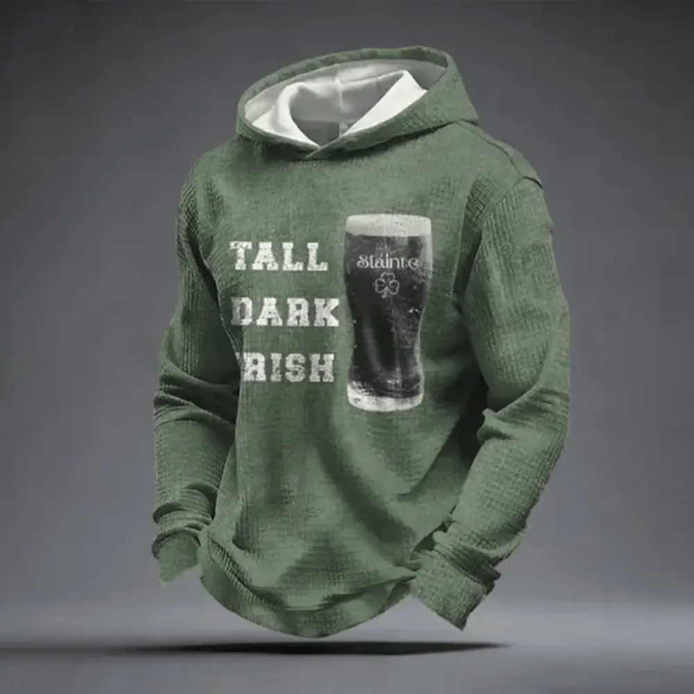 Talk Dark Irish St Patrick's Day Hoodie Saint Patricks Day Hooded Sweatshirt Gift Idea