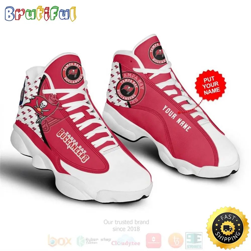 Tampa Bay Buccaneers Nfl Custom Name Air Jordan 13 Shoes 2 Tampa Bay Buccaneers Nfl Custom Name Air Jordan 13 Shoes 2 - Image 1